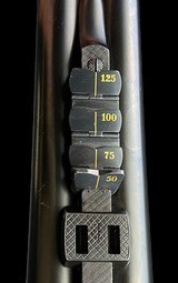 PERUGINI & VISINI DELUXE SAFARI DOUBLE RIFLE - 470 NITRO - GRECO ENGRAVED W/ SCHMIDT BENDER ILLUMINATED SCOPE. -
CASED - 11 of 15