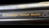 EXHIBITION GRADE H. DIRNBERGER DOUBLE RIFLE - 458 WIN MAG - PROFUSELY DEEP CHISEL ENGRAVED W/ 9 SOLID GOLD BIG GAME ANIMALS - FERLACH ART - 13 of 14