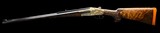 EXHIBITION GRADE H. DIRNBERGER DOUBLE RIFLE - 458 WIN MAG - PROFUSELY DEEP CHISEL ENGRAVED W/ 9 SOLID GOLD BIG GAME ANIMALS - FERLACH ART - 4 of 14