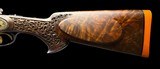 EXHIBITION GRADE H. DIRNBERGER DOUBLE RIFLE - 458 WIN MAG - PROFUSELY DEEP CHISEL ENGRAVED W/ 9 SOLID GOLD BIG GAME ANIMALS - FERLACH ART - 11 of 14