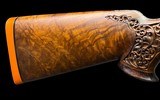 EXHIBITION GRADE H. DIRNBERGER DOUBLE RIFLE - 458 WIN MAG - PROFUSELY DEEP CHISEL ENGRAVED W/ 9 SOLID GOLD BIG GAME ANIMALS - FERLACH ART - 6 of 14