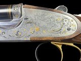HAUPTMANN 8X57 JRS DELUXE GAME SCENE AND GOLD ACCENT SIDELOCK DOUBLE RIFLE - W/ SWAROVSKI Z8i - ILLUMINATED - 5 of 15