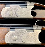 BERETTA MATCHED PAIR 20GA -687 SILVER PIGEON III W/ SPECIAL ORDER DELUXE WOOD - 29.5