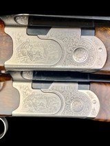 BERETTA MATCHED PAIR 20GA -687 SILVER PIGEON III W/ SPECIAL ORDER DELUXE WOOD - 29.5