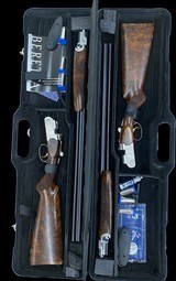 BERETTA MATCHED PAIR 20GA -687 SILVER PIGEON III W/ SPECIAL ORDER DELUXE WOOD - 29.5