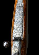 SPECTACULAR DELUXE WESTLEY RICHARDS 300 WIN MAG BOLT RIFLE W/ 30MM SWING MOUNTS - LEATHER CASED - 2 of 14