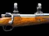 SPECTACULAR DELUXE WESTLEY RICHARDS 300 WIN MAG BOLT RIFLE W/ 30MM SWING MOUNTS - LEATHER CASED - 3 of 14