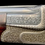 MERKEL --HAND-DETACHABLE SIDELOCK--12GA--FULL SCROLL ENGRAVED - 28