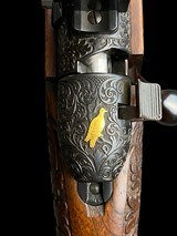 SUPERB MAUSER 4000 DELUXE ENGRAVED 222 BOLT RIFLE - GOLD GAME ENGRAVED - DETACHABLE RINGS - 3 of 16