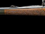 SUPERB MAUSER 4000 DELUXE ENGRAVED 222 BOLT RIFLE - GOLD GAME ENGRAVED - DETACHABLE RINGS - 15 of 16