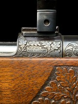 SUPERB MAUSER 4000 DELUXE ENGRAVED 222 BOLT RIFLE - GOLD GAME ENGRAVED - DETACHABLE RINGS - 6 of 16