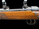 SUPERB MAUSER 4000 DELUXE ENGRAVED 222 BOLT RIFLE - GOLD GAME ENGRAVED - DETACHABLE RINGS - 2 of 16