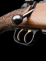 SUPERB MAUSER 4000 DELUXE ENGRAVED 222 BOLT RIFLE - GOLD GAME ENGRAVED - DETACHABLE RINGS - 5 of 16