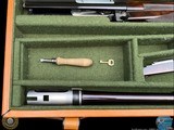 UNBELIEVEABLE CUSTOM COSMI 20 GA 2 BBL SET IN MAKERS CASE - GOLD WOODCOCK - 1984 - GOLD INLAY - - 19 of 20