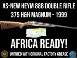 AS-NEW HEYM 88B DOUBLE RIFLE 375 H&H MAG - EJECTORS - STRONG ACTION - AFRICA READY
