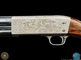 EXHIBITION GRADE A. TUSCANO ENGRAVED ITHACA MOD 37 - GAME SCENE - VERY RARE FULL COVERAGE ENGRAVING - 6 of 20