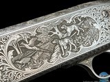 EXHIBITION GRADE A. TUSCANO ENGRAVED ITHACA MOD 37 - GAME SCENE - VERY RARE FULL COVERAGE ENGRAVING - 16 of 20
