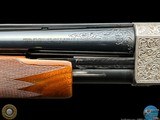 EXHIBITION GRADE A. TUSCANO ENGRAVED ITHACA MOD 37 - GAME SCENE - VERY RARE FULL COVERAGE ENGRAVING - 10 of 20