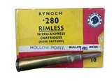 KYNOCH
--
280 RIMLESS
--
100GR HOLLOWPOINT BULLET - 3 of 3