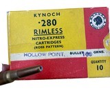 KYNOCH
--
280 RIMLESS
--
100GR HOLLOWPOINT BULLET - 2 of 3