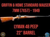 GRIFFIN & HOWE #1958 7mm MAUSER STANDARD - 1949 - LYMAN 48 PEEP - 1 of 19