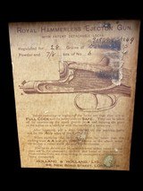 SPECTACULAR - PAIR - HOLLAND & HOLLAND - ROYAL EJECTOR SELF OPENER - 16GA - FACTORY SINGLE TRIGGER - 1923 - CASED - INDIAN ROYALTY - 15 of 17