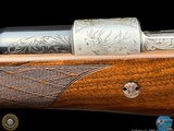 BROWNING FN HIGH POWER OLYMPIAN GRADE 375 H&H SIGNED - EUROPEAN GAME SCENE D MATAGNE SIGNED ENGRAVING - LONG EXTRACTOR MAUSER - 17 of 20