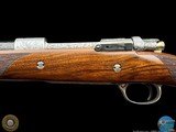 BROWNING FN HIGH POWER OLYMPIAN GRADE 375 H&H SIGNED - EUROPEAN GAME SCENE D MATAGNE SIGNED ENGRAVING - LONG EXTRACTOR MAUSER - 7 of 20