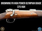BROWNING FN HIGH POWER OLYMPIAN GRADE 375 H&H SIGNED - EUROPEAN GAME SCENE D MATAGNE SIGNED ENGRAVING - LONG EXTRACTOR MAUSER