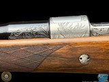 BROWNING B7S MK II EUROPEAN DELUXE GRADE - 270 WIN - A. BRIGANTE SIGNED FULL COVERAGE GAME SCENE/SCROLL ENGRAVING -BELGIUM - 19 of 20