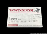 WINCHESTER 223 REM - FMJ 55 GR - 100,000 ROUNDS - 100 CASES - 1 PALLET - 223 REM AVAILABLE - 4 of 7