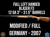 FULL LEFT HANDED BLASER F3 12 GAUGE 31.5