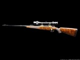 EXHIBITION HAUPTMANN DELUXE BOLT RIFLE - MONGOLIAN WARRIOR - 8X68S - GOLD INLAY - 4 of 20