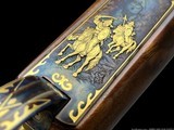 EXHIBITION HAUPTMANN DELUXE BOLT RIFLE - MONGOLIAN WARRIOR - 8X68S - GOLD INLAY - 20 of 20