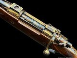 EXHIBITION HAUPTMANN DELUXE BOLT RIFLE - MONGOLIAN WARRIOR - 8X68S - GOLD INLAY - 10 of 20