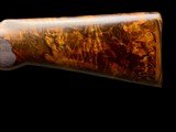 STUNNING-FFLI. BERTUZZI--ROUND BODY O/U -GAME SCENE ENGRAVED- EXHIBITION TURKISH WALNUT- 20GA -30
