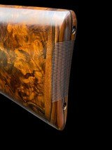 STUNNING-FFLI. BERTUZZI--ROUND BODY O/U -GAME SCENE ENGRAVED- EXHIBITION TURKISH WALNUT- 20GA -30