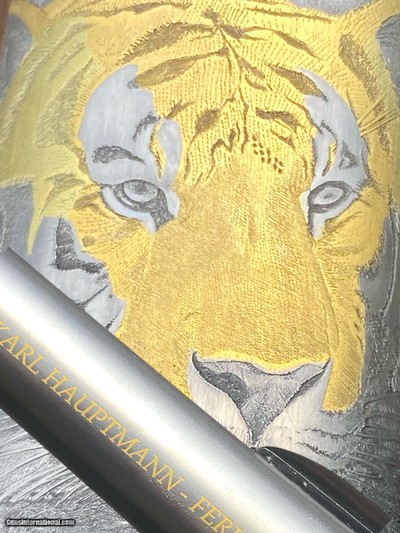 EXHIBITION GRADE - KARL HAUPTMANN
-
416 RIGBY
- STAINLESS - TAKEDOWN
- GOLD GAME SCENE - BONSI ENGRAVED - SWAROVSKI ILLUMINATED SCOPE