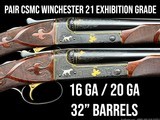 PAIR OF EXHIBITION GRADE CSMC WINCHESTER MODEL 21 - 32