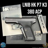 LNIB HECKLER & KOCH P7K3 380 AUTO - MFG 1987 - 2 MAGS - ORIGINAL CASE - EARLY SN - 1 of 20