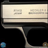 Heckler & Koch HK P7M10 P7 M10 .40 S&W Nickel Semi-Auto Pistol MFD 1992 -- PRESENTATION CASE - ORIGINAL BOX - WEST GERMANY - 10 of 20