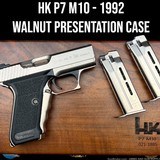 Heckler & Koch HK P7M10 P7 M10 .40 S&W Nickel Semi-Auto Pistol MFD 1992 -- PRESENTATION CASE - ORIGINAL BOX - WEST GERMANY - 1 of 20