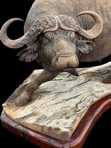 BEAUTIFUL - MOPHO GONDE - CAPE BUFFALO - LEADWOOD CARVED SCULPTURE - 8 of 9