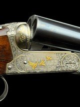 FN BROWNING - CUSTOM SHOP - 12 GA - SxS - 28" - GOLD GAME SCENE - CASED - 3 of 19