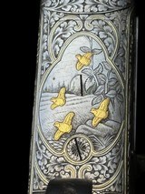FN BROWNING - CUSTOM SHOP - 12 GA - SxS - 28" - GOLD GAME SCENE - CASED - 8 of 19