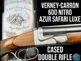 VERNEY-CARRON FRANCE - 600 NITRO DOUBLE RIFLE - AZUR SAFARI LUXE - CASED