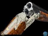 DELUXE PERUGINI & VISINI MAESTRO 12 GA O/U DETACHABLE TRIGGER GROUP - P. PARRAVICINI ENGRAVED - RELIEF SCROLL W/ GAME BIRDS - 8 of 20