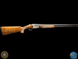 DELUXE PERUGINI & VISINI MAESTRO 12 GA O/U DETACHABLE TRIGGER GROUP - P. PARRAVICINI ENGRAVED - RELIEF SCROLL W/ GAME BIRDS - 15 of 20