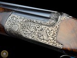 DELUXE PERUGINI & VISINI MAESTRO 12 GA O/U DETACHABLE TRIGGER GROUP - P. PARRAVICINI ENGRAVED - RELIEF SCROLL W/ GAME BIRDS - 4 of 20