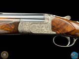 DELUXE PERUGINI & VISINI MAESTRO 12 GA O/U DETACHABLE TRIGGER GROUP - P. PARRAVICINI ENGRAVED - RELIEF SCROLL W/ GAME BIRDS - 3 of 20
